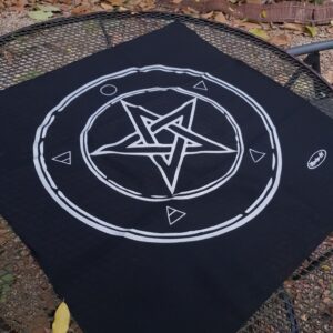 Toalha Wicca Pentagrama Preta - Imagem 2