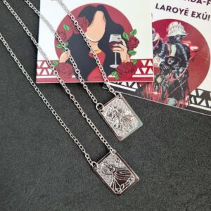Exu e Pomba Gira - Escapulário de Metal Inox - Imagem 3
