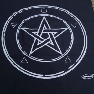 Toalha Wicca Pentagrama Preta - Imagem 3