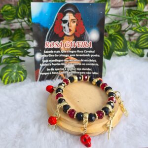 Pulseira de Rosa Caveira - Imagem 1