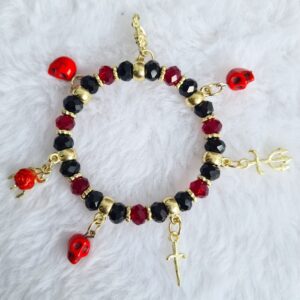 Pulseira de Rosa Caveira - Imagem 2