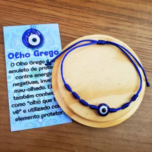 Pulseira dos 7 Nós Azul Kaballah Olho Grego - Imagem 2