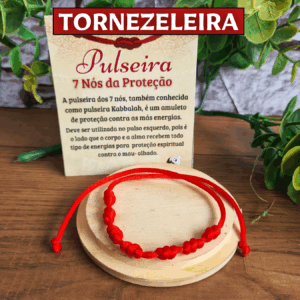Tornozeleira dos 7 Nós Vermelha Kaballah