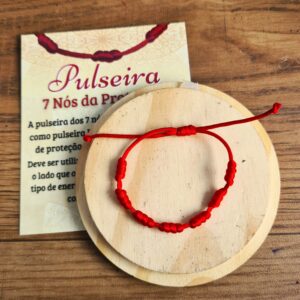 Pulseira dos 7 Nós Vermelha Kaballah Infantil - Imagem 3