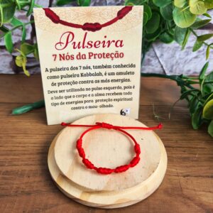 Pulseira dos 7 Nós Vermelha Kaballah Infantil - Imagem 2