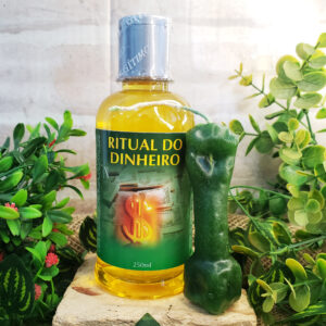 Ritual do Dinheiro + Vela de Figa - Banho Líquido