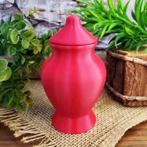 Quartinha de Fibra PLA - Vermelho 12cm - Sem Alça - Imagem 1