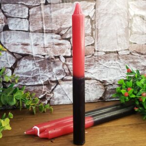 Vela Palito Preta/Vermelha - Unidade