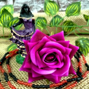 Rosa de Cabelo/Broche - Roxa Veludo