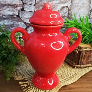 Quartinha de louça Vermelha 20cm - com alça 04