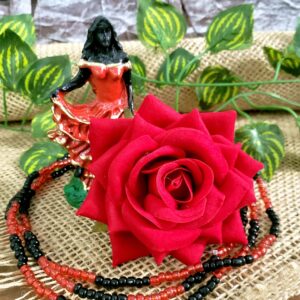 Rosa de Cabelo/Broche - Vermelha Veludo - Imagem 1