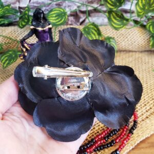 Rosa de Cabelo/Broche - Preta - Imagem 2