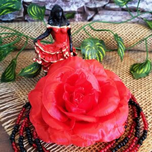 Rosa de Cabelo/Broche - Vermelha