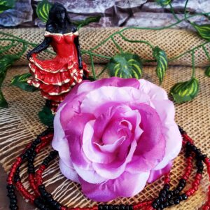 Rosa de Cabelo/Broche - Roxa - Imagem 1