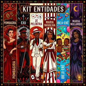 Kit 7 Pulseiras Das Entidades Proteção e Axé