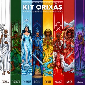 Kit 8 Pulseiras Dos Orixás Proteção e Axé