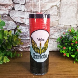 Vela Votiva Preta e Vermelha
